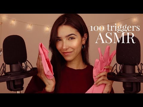 ASMR 100 Triggers in 40 minutes (Mic Scratching, Shaving, Unintelligible whispers, Brushing...)