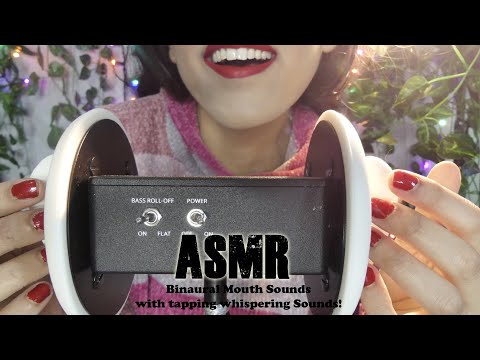 ASMR Binaural Mouth Sounds / Tapping (Close Up Whisper Ear To Ear 3Dio)