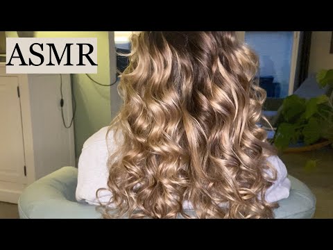 ASMR | STRAIGHT TO CURLY 🌸 Hair styling/hair curling, hair play, hair brushing (no talking)
