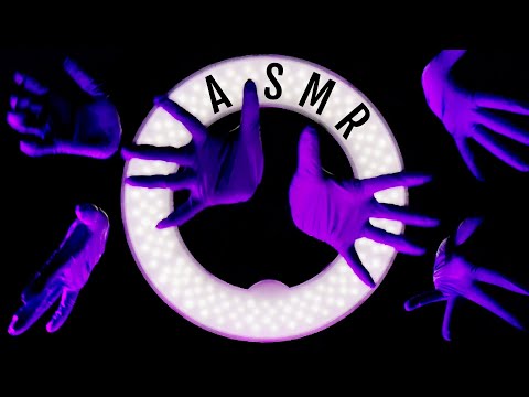 60fps ASMR Nitrile gloves hand movements with the ring light