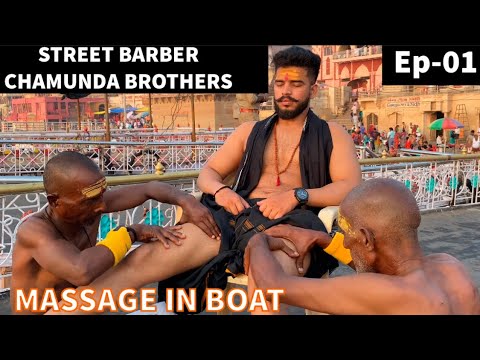 2$ ASMR INDIAN BOAT | Foot, Leg & Thigh Massage By Chamunda brothers