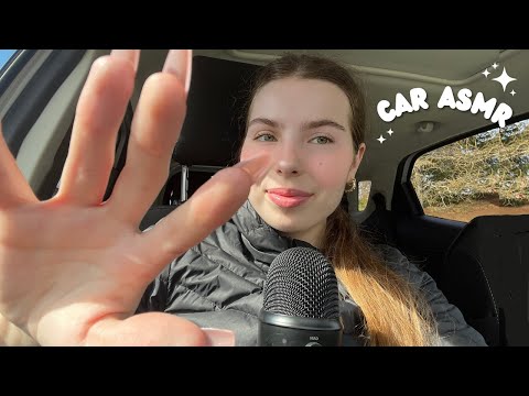 ASMR fast car tapping and scratching (seats, windows, buttons)