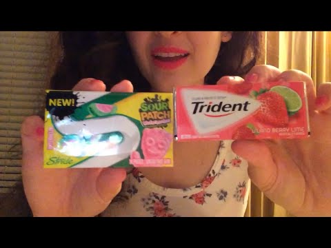 ASMR Gum Chewing Stride Sour Patch watermelon