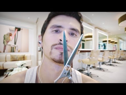 ASMR Haircut Role Play (No talking, chewing gum)