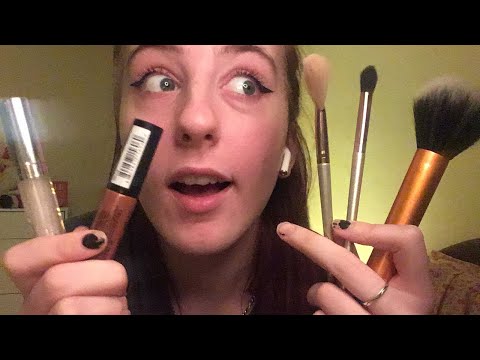 asmr | fast doing mine and your makeup & cutting your hair | natalias custom video!✨