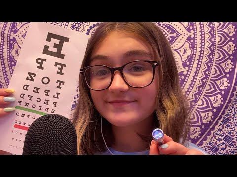 1 minute eye exam with bubble asmr