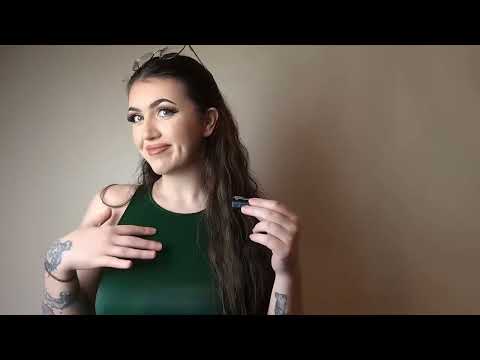ASMR Green leather dress tingles and triggers