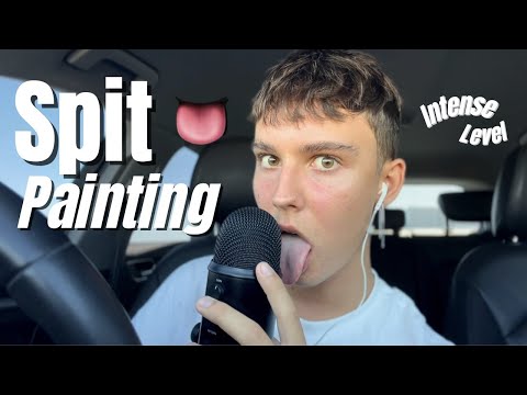ASMR | EXTREME SPIT PAINTING with INTENSE level of Mouth Sounds 🤤