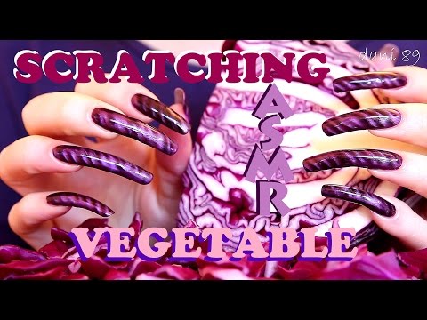 💜 EAR-to-EAR 🎧 intense ASMR 🥒 SCRATCHING VEGETABLE 🍆 NEW TRIGGER for You!* ↬ long natural nails ↫