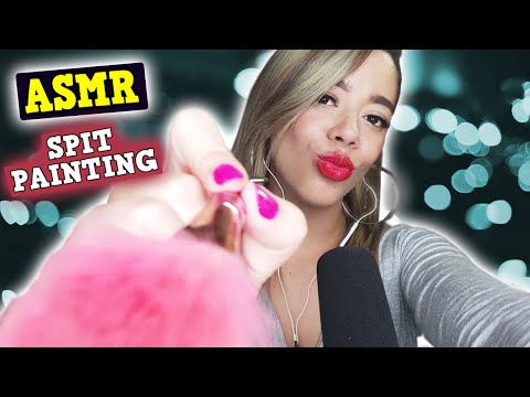 Asmr SPIT PAINTING INTENSE + Mouth Sounds + VISUALS (relax) 💛