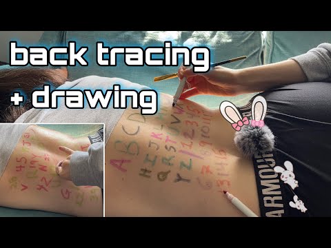 ASmr ✦ Back Tracing and Drawing the ABCs’ + Numbers ( real person asmr, counting )