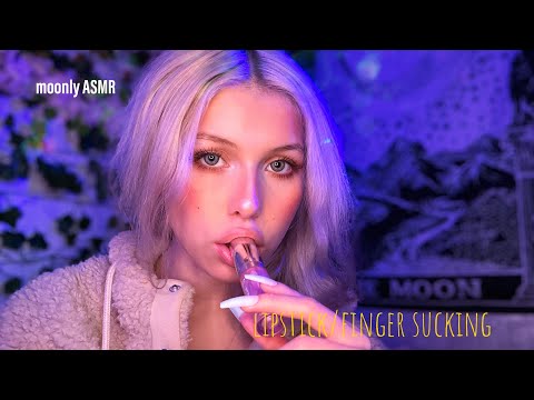asmr(cc)-lipstick/finger sucking🤍