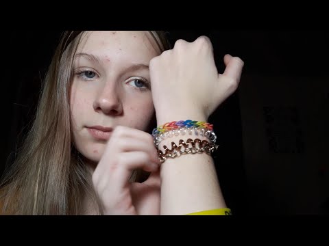 Asmr- tapping and scratching on bracelets! 📿