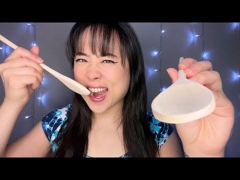 ASMR Asian Auntie Eats Your Delicious Face & Brain w/ Wooden Spoon