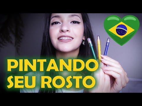 [ASMR] TE ARRUMANDO PRO JOGO DO BRASIL ⚽ Pintura no Rosto, Penteado (Roleplay Copa do Mundo)