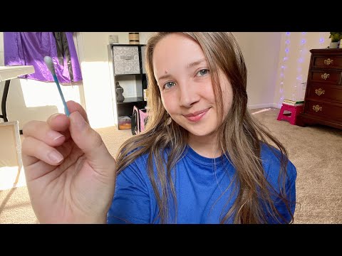 ASMR| PERSONAL ATTENTION (ear cleaning, face brushing, plucking, hand movements)