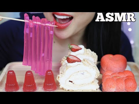 ASMR PAVLOVA CAKE + MOUSSE CAKE + JELLY JELLO (EATING SOUNDS) NO TALKING | SAS-ASMR
