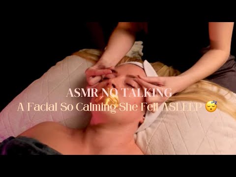 ASMR A facial So Relaxing Becca Fell Asleep! Caring Products, Jade Comb, Gentle Massage & More!
