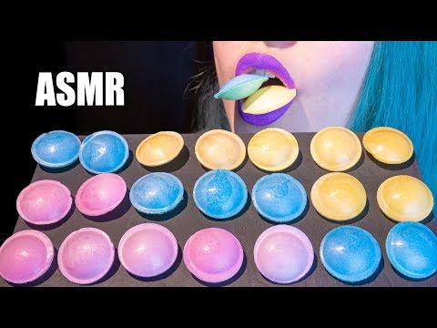 ASMR: SUPER FIZZY FLYING SAUCERS | Satellite Wafer Ufo Candy 🍭 ~ Relaxing Eating [No Talking|V] 😻
