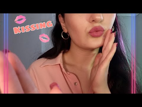 ASMR Let me relax you with "kisses" and "hand movement"(up close)