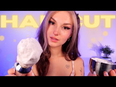 ASMR Men's Haircut & Shave Roleplay | Pampering You ♡