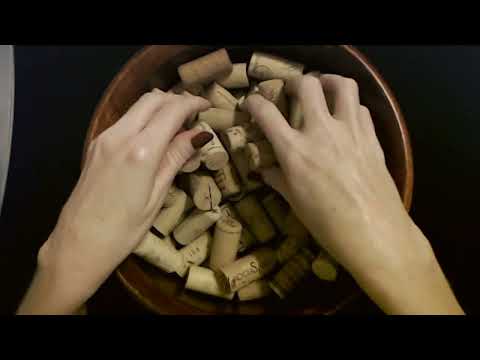 ASMR | Rummaging Through Wine Corks in a Wooden Bowl (No Talking)