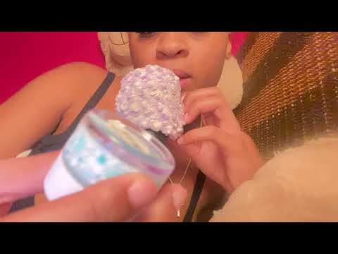 ASMR | ✨Fluffy Mic Scratching + Sleepy Trigger words And Whispers✨💤