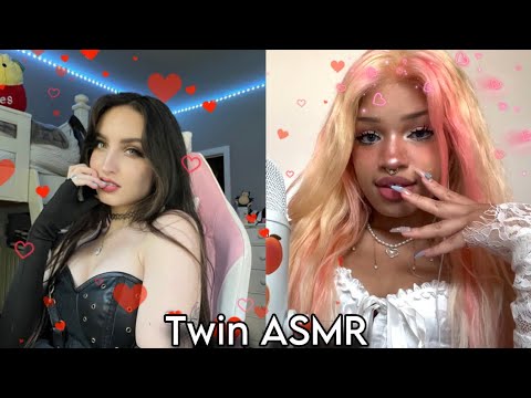 Twin Layered ASMR w/ @beebeeasmr🫧 Mic Pumping + Mouth Sounds,Personal Attention Fast & Aggressive