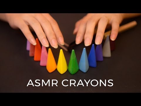 ASMR Sleepy Crayons Tapping, Carving, Cutting, Drawing Sounds (No Talking)