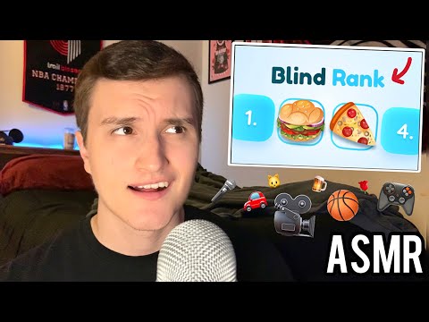 ASMR | Blind Ranking Random Things (sports, food, movies)