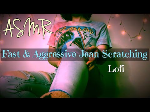 ASMR Lofi Fast & Aggressive Jean Scratching (No Talking)