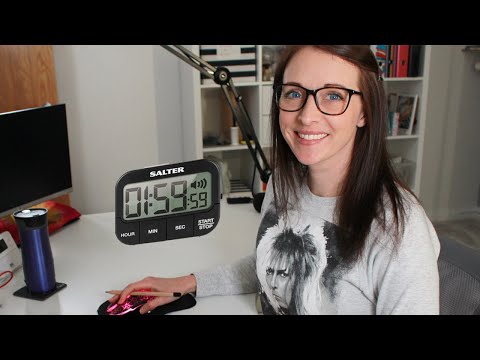 ASMR 2 Hour Study With Me | Background noise, 10-min break, No Music