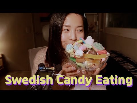 [한국어 Korean ASMR] 스웨덴에서 직접 사온 스웨디시 젤리 이팅! Swedish Candy Eating