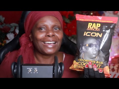RAP SNACKS ICON NOTORIOUS BIG COOKOUT BBQ SAUCE ASMR EATING SOUNDS