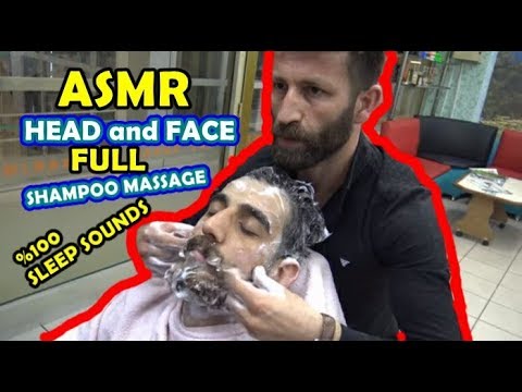 NO TALKING💈SUBSCRIBE NOW=shampoo massage=head face massage=ASMR turkish barber massage=sleep sounds