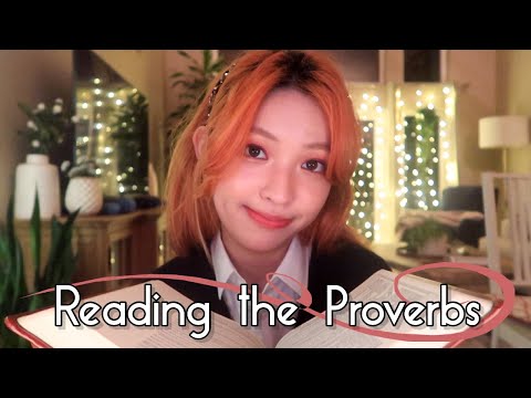 Christian ASMR ✝️ Reading the Book of Proverbs Pt. 2 (whispering + rain ambience)