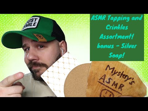 ASMR - Tapping and Crinkles Assortment! Cork,Silver Soap and More!!! #asmr #tapping  #cork