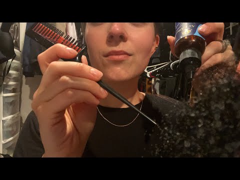 ASMR Sectioning, Combing, & Oiling Your Hair (4C Hair Type)