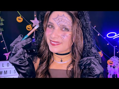 ASMR Doing My Makeup for Halloween 🕷 Black Widow Makeover (German/Deutsch)