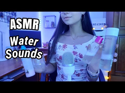 ASMR WATER SOUNDS 💧🖤 | + TAPPING💅🏽 | Pandasmr