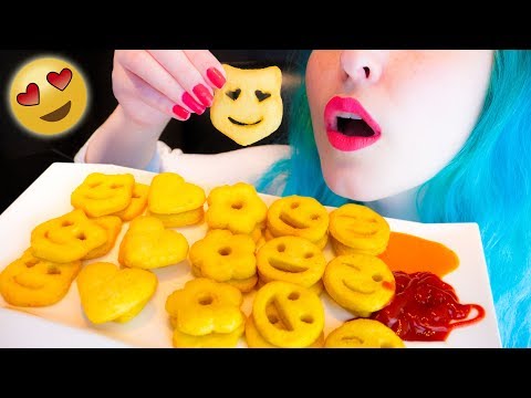 ASMR: Emoji Smiley Potato Fries | Crunchy & Yummy ~ Relaxing Eating Sounds [No Talking|V] 😻