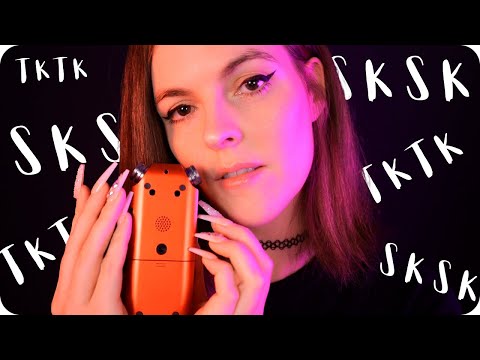 ASMR Tingly Tascam Tapping + "Tk," "Sk," & "Relax" ~Layered~