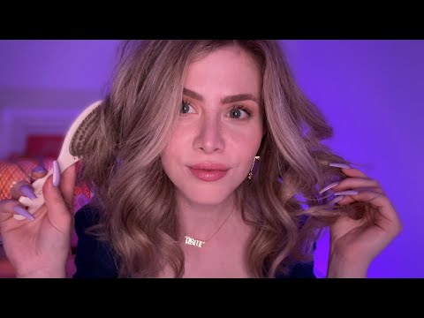 ASMR // HAIR PLAY 💆‍♀️ Brushing, Scratching (Hair Clips & Scrunchies)