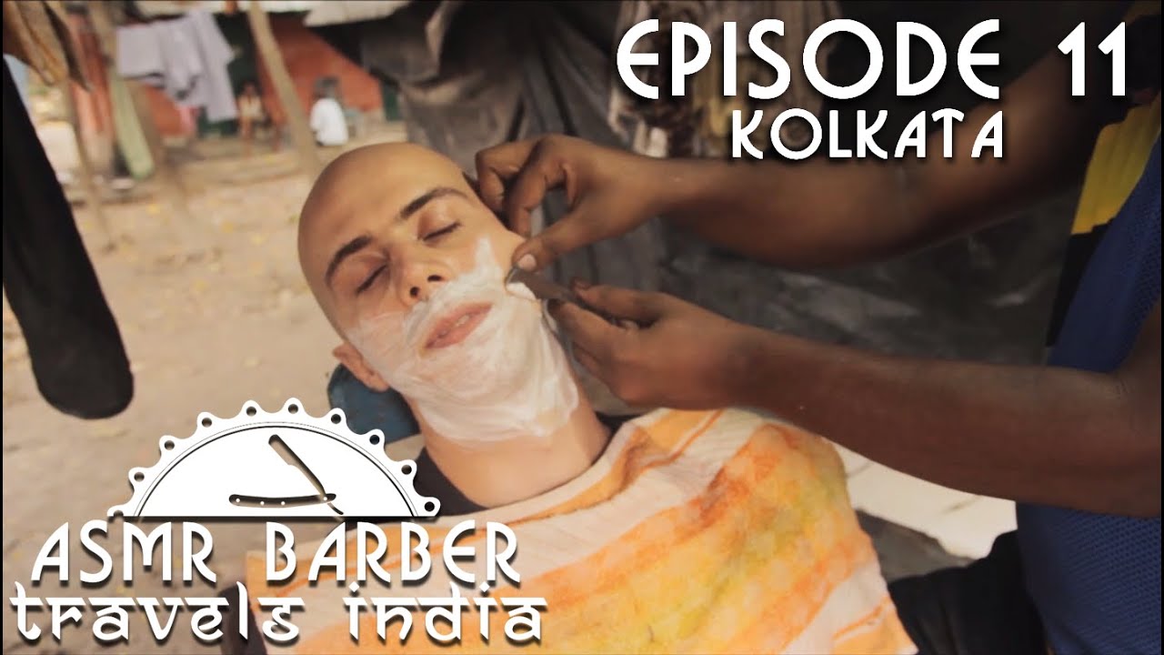 Indian Street Barber - Shave with head Massage - intentional ASMR