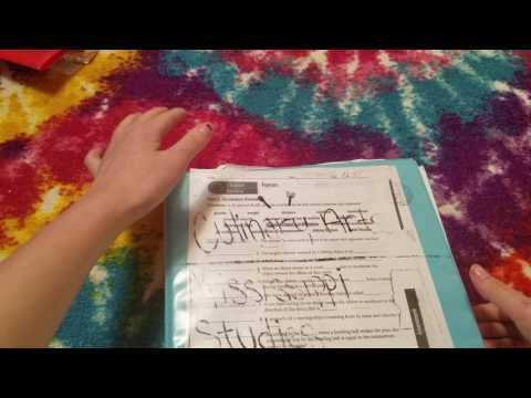 ASMR ~ Going Through Old School Papers ~ Paper Sounds ~ Low Voice ~ Part 2