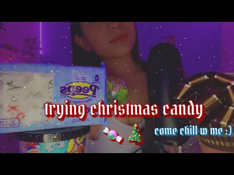 ASMR|| Trying Christmas Candy 🍬 🎄