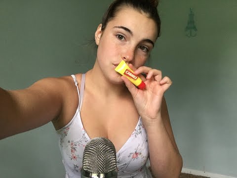 |ASMR|  UP CLOSE Applying Super Sticky Carmex| Mouth Sounds | Personal Attention| Hand Movements |