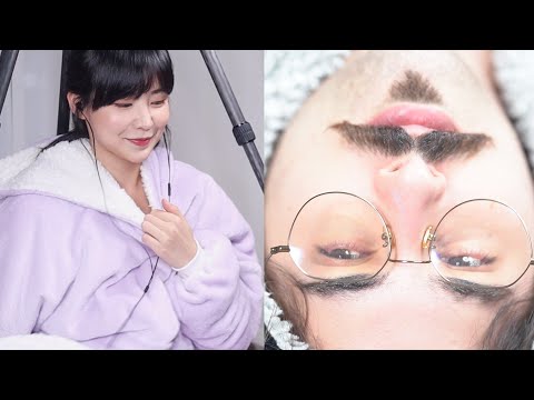 ASMR | 편집자에게 특별한 얼굴 마사지 해주기 Giving my editor a Special facial massage💆‍♂️