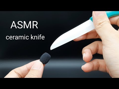 Scratching Microphone by Ceramic Knife  - ASMR Scratching Mic I No Talking I Satisfying Video