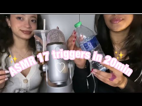 ASMR~ 17 TRIGGERS IN 20 MINUTES COLLAB (@relaxmeasmr ) SUPER TINGLY! ♡ ♡✨✨